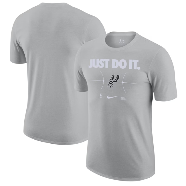 Men's San Antonio Spurs Grey Just Do It T-Shirt